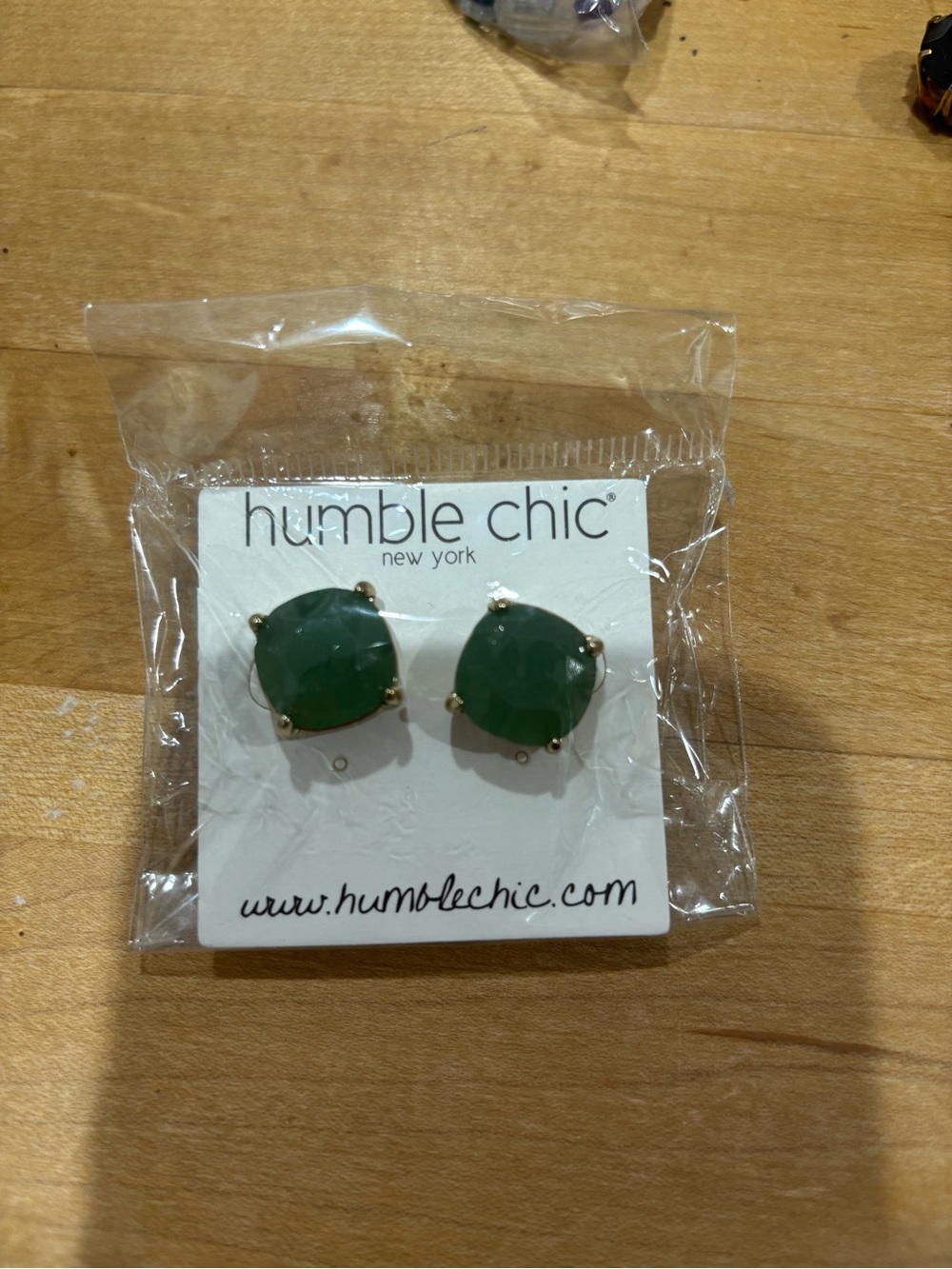 Humble Chic New York Green Stud Earrings